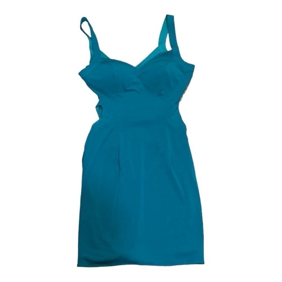 NWOT Alyce Paris Deep Green Open Cut-Out Back Cage Bodycon Dress - Size 10 - Picture 2 of 8